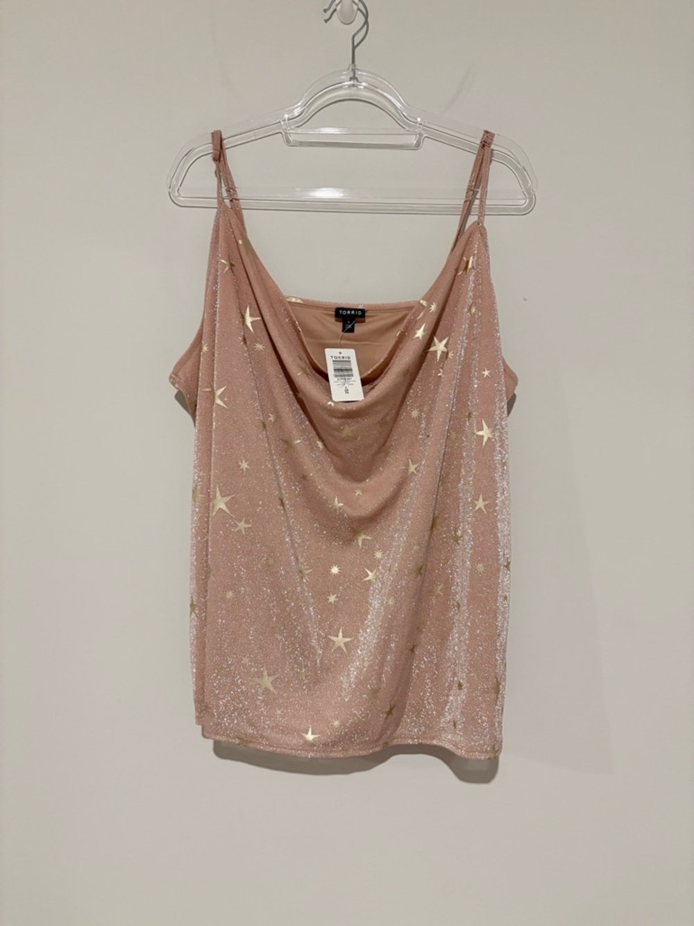 Torrid novelty star cowl cami tank top pink size 4X